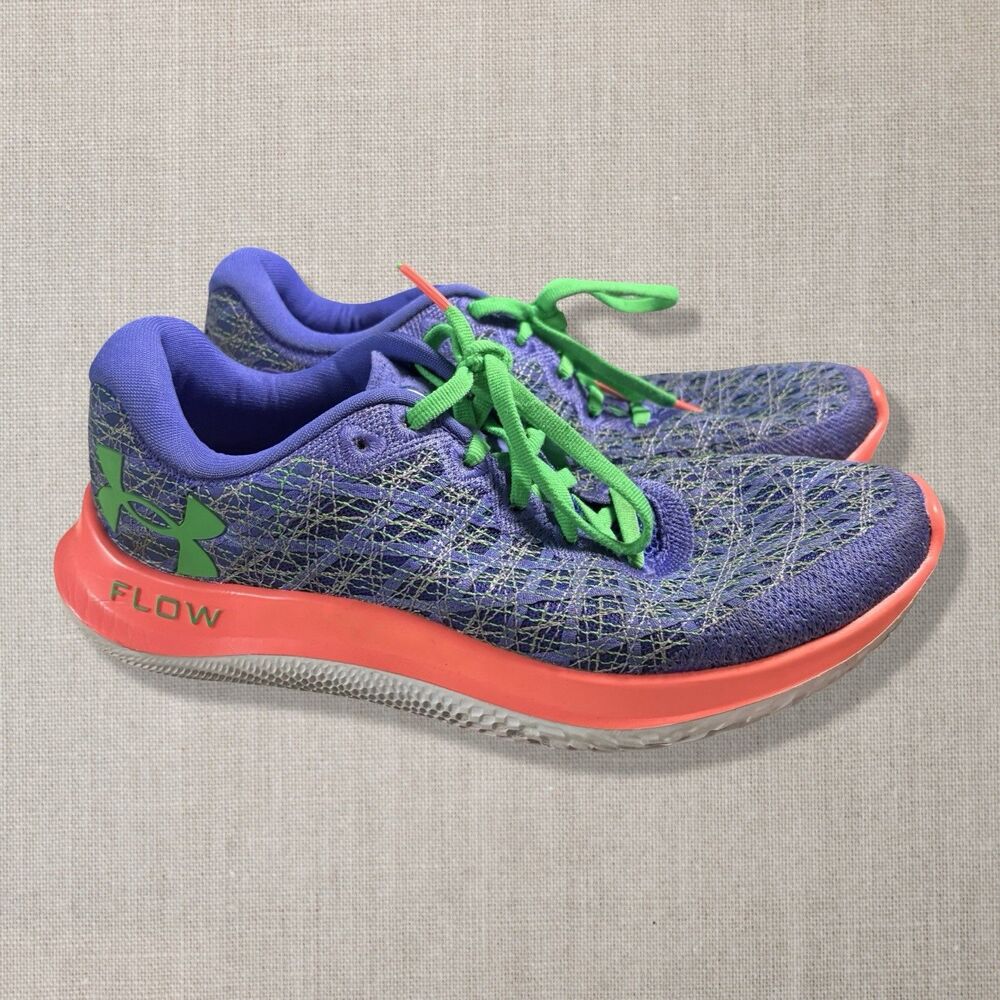 Under Armour Flow Velociti Wind 2 Running Shoes Purple Green Coral Women’s 8